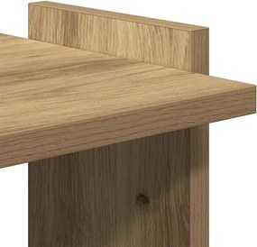 vidaXL Βιβλιοθήκη 3 επιπέδων Δρυς τεχνίτης 60x30x120 cm