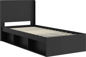 vidaXL Καλάθι με αποθήκη και κεφαλάρι Μαύρο 75 x 190 cm