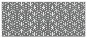 vidaXL Χαλί εξωτερικού χώρου Γκρι και λευκό 250 x 600 cm PP