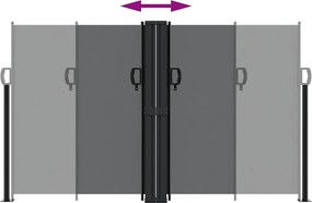vidaXL Σκίαστρο Πλαϊνό Συρόμενο Μαύρο 140 x 600 εκ.