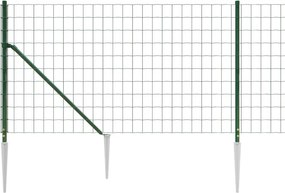 vidaXL Συρματόπλεγμα Περίφραξης Πράσινο 1 x 25 μ. με Καρφωτές Βάσεις