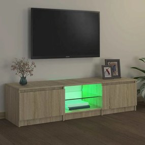 vidaXL Έπιπλο Τηλεόρασης με LED Sonoma Δρυς 140x40x36 εκ.