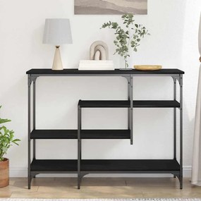 vidaXL Τραπέζι Κονσόλας με ράφι Μαύρη δρυς 100 x 35 x 75 εκ.