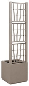 vidaXL Γλάστρα για Κήπο με Πλέγμα Ανοιχτό Καφέ 36x36x140 εκ PP