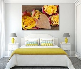 Εικόνα ενός κίτρινου τριαντάφυλλου του Αγίου Βαλεντίνου - 120x80