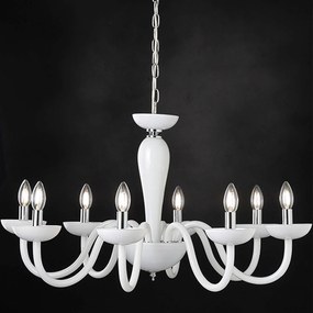 Πολυέλαιος 8Φ BLK82188PWC White Crystal, Metal