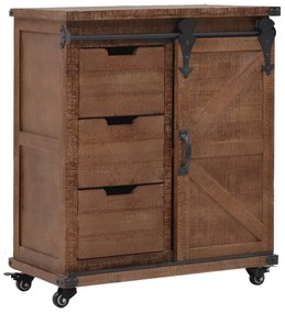 Έπιπλο Αποθήκευσης Καφέ 64x33,5x75 εκ. από Μασίφ Ξύλο Ελάτης