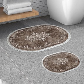 Bathmat Set (2 Pieces) 410616 - O - Brown Brown
