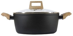 Κατσαρόλα Με Γυάλινο Καπάκι Earth Φ24cm 01-10218 Black Estia 24cm Aluminium