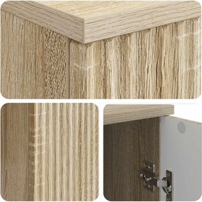vidaXL Γραφείο Sonoma Δρυς 142,5 x 50 x 75 εκ. Επεξεργασμένο Ξύλο