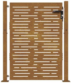 vidaXL Πόρτα Κήπου Τετράγωνη 100x125 εκ. από Ατσάλι Corten