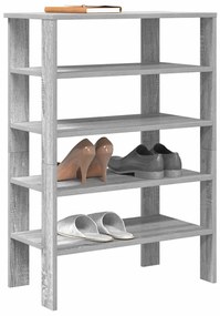 Ράφι παπουτσιών vidaXL Γκρι Sonoma 61x32x87,5 cm Κατασκευασμένο ξύλο