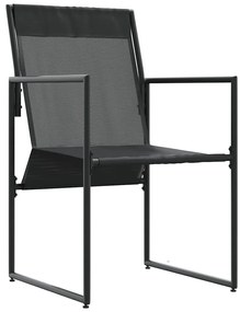 vidaXL Καρέκλες Κήπου 4 pcs Μαύρο και Ανθρακί 50.5 x 59 x 81.5 εκ.