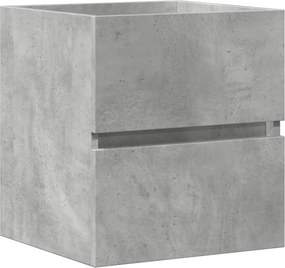 vidaXL Ντουλάπι Νιπτήρα Γκρι Σκυροδ. 41x38,5x45 εκ. Επεξεργασμένο Ξύλο