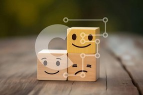 Intra Συλλεκτικό Ξύλινο Παζλ Plywood  4mm - Ξύλινοι μπλοκ με χαμογελαστά πρόσωπα Σε Ξύλινο Κουτί - Διαστάσεις: 10x10 cm – 25 κομμάτια