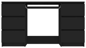 vidaXL Γραφείο Μαύρο 140 x 50 x 77 εκ. από Επεξ. Ξύλο