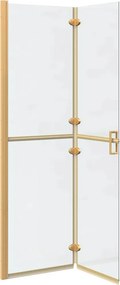 vidaXL Τοίχος Walk-In Ντους Χρυσό 110 x 6,5 x 190 εκ.