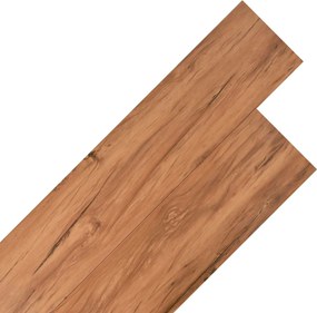 vidaXL Πλάκες Δαπέδου 18 pcs Καφέ 5,26 τ.μ. PVC