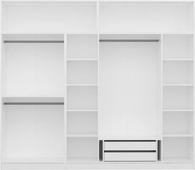 Εξαφυλλη Ντουλαπα Λευκο KALEO 52x270x255