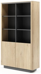 Βιτρίνα - Στήλη Torro 112x190x38cm Natural Cremona-Anthracite