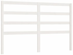 vidaXL Κεφαλάρι Κρεβατιού Λευκό 126 x 4 x 100 εκ. Μασίφ Ξύλο Πεύκου