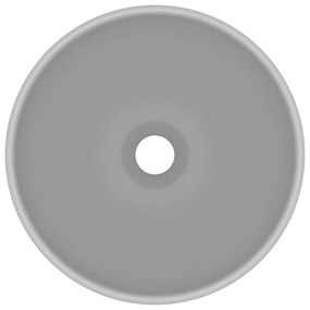 Νιπτήρας Πολυτελής Στρογγυλός Αν. Γκρι Ματ 32,5x14 εκ Κεραμικός - Γκρι