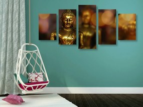 Εικόνα 5 μερών Βούδας με αφηρημένο φόντο