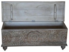 SARI ΜΠΑΟΥΛΟ ΛΕΥΚΟ DECAPE 125x40xH46cm