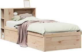 vidaXL Σκελετός Κρεβατιού Χωρίς Στρώμα 100x200 εκ. Μασίφ Πεύκο