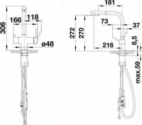 Blanco Fontas II Black Matte - Μπαταρία Κουζίνας Φίλτρου