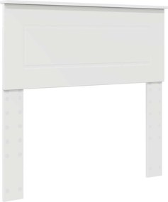 vidaXL Σκελετός Κρεβατιού με ράφι Λευκό 75 x 190 cm Επεξεργασμένο ξύλο