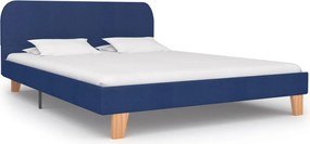 vidaXL Πλαίσιο Κρεβατιού Μπλε 140 x 200 εκ. Υφασμάτινο