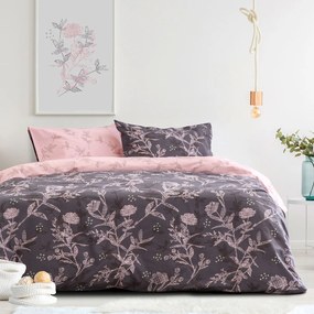 Σεντόνια Μονά (Σετ) Kocoon Grunge Rose Grey Γκρι,Ροζ ΧΩΡΙΣ ΛΑΣΤΙΧΟ 160x270