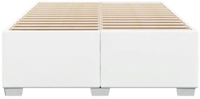 vidaXL Πλαίσιο Κρεβατιού Λευκό 140x190 εκ. από Συνθετικό Δέρμα