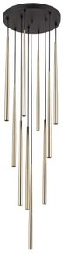 Πολυέλαιος Κρεμαστό Φωτιστικό Οροφής 10xG9 Piano TK Lighting-10118-Μαύρο-Χρυσό 10118