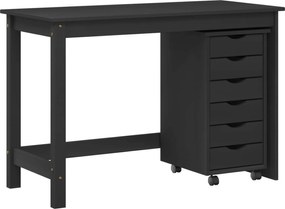 vidaXL Σετ Γραφείου και Κινητού Ντουλαπιού MOSS 2 pcs Μαύρο
