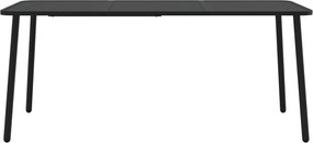 vidaXL Τραπέζι Κήπου Ανθρακί 165x80x71 εκ. Ατσάλινο