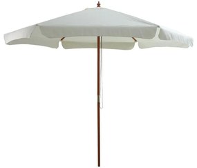 Umbrella professional Trigo wood off-white fabric Φ3m 300x300x255 εκ.