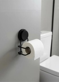 Stewehome Μαγικός κολλητικός μεταλλικός μαύρος χαρτοθήκης WC