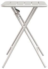 vidaXL Πτυσσόμενο Τραπέζι Κήπου Μπεζ 55x55x73 εκ. Χάλυβας