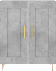 vidaXL Ντουλάπι Γκρι Σκυροδέματος 69,5x34x90 εκ. Επεξεργασμένο Ξύλο