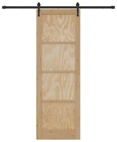 vidaXL Συρόμενη Πόρτα Άλλο ORKDAL Φυσικό και μαύρο 78 x 232 cm
