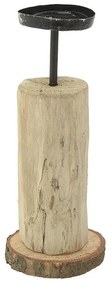 Κηροπήγιο Ξύλινο-Μεταλλικό inart 8x22εκ. 3-70-244-0004