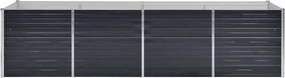 vidaXL Ζαρντινιέρα Υπερυψωμένη Ανθρακί 320x80x77 εκ. Γαλβαν. Χάλυβας