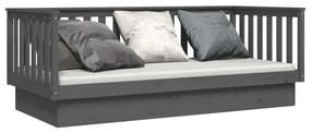 820387 vidaXL Καναπές Κρεβάτι Γκρί 100 x 200εκ. από Μασίφ Ξύλο Πεύκου