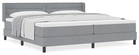 vidaXL Κρεβάτι box spring με στρώμα Ανοιχτό γκρι 200 x 200 cm