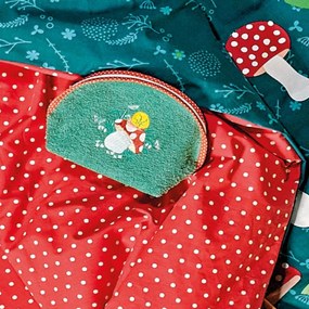 Τσαντάκι - Νεσεσέρ Βρεφικό Troufa 20x30 Green-Red Kentia 100% Βαμβάκι