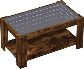 vidaXL Τραπεζάκι Σαλονιού με LED Δρυς 93x53x45 εκ. Επεξεργασμένο Ξύλο