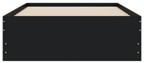 vidaXL Πλαίσιο Κρεβατιού με συρτάρια Μαύρο 90x200 εκ. Επεξεργ. Ξύλο