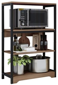 Ραφιέρα Daan 072-000044 60x30x100cm Walnut-Black